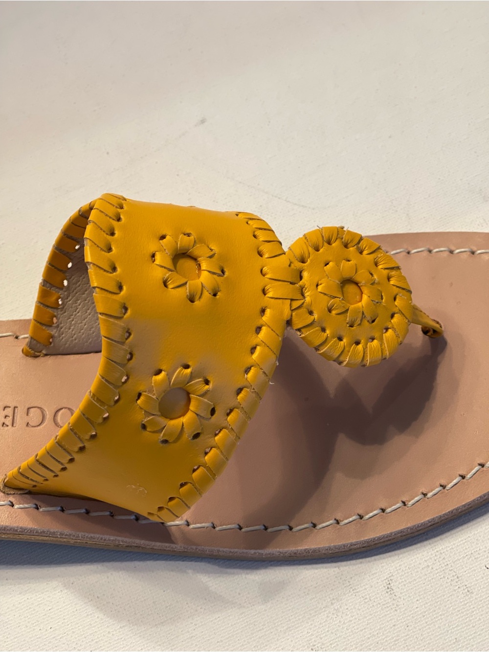 NIB JACK ROGERS LEATHER FLAT SANDAL IN COLOR MAN-MANGO WOMENS SIZE 8.5 - Picture 4 of 10